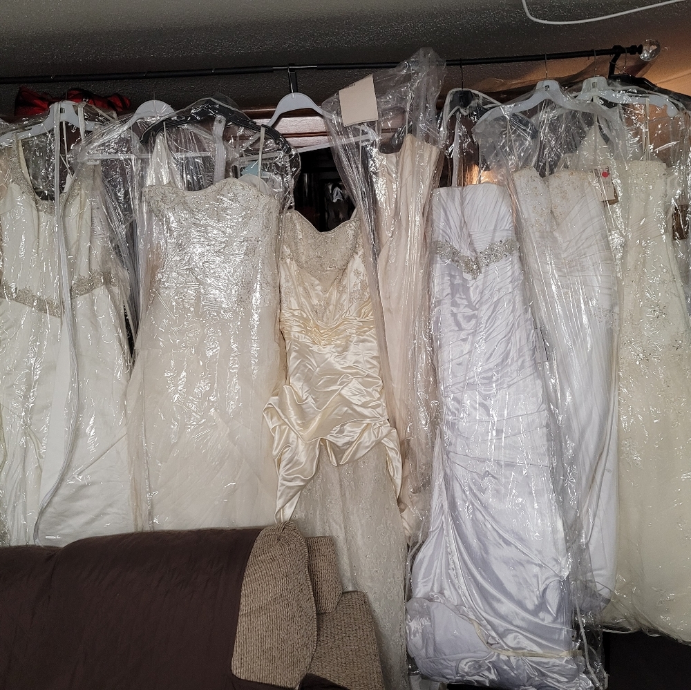Wedding dress. Used, never married! Only worn in runway show. Minor imperfection